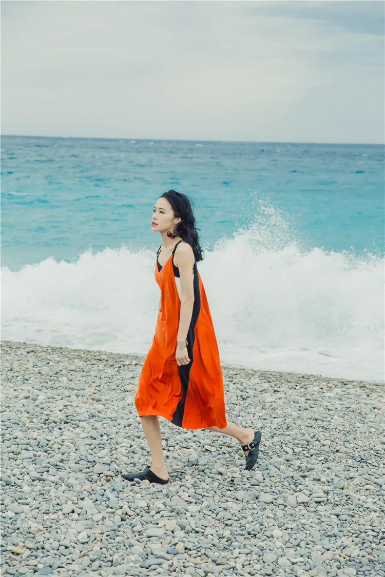 8GIRLS COLORBLOCK DESIGN CHIFFON SLIP DRESS