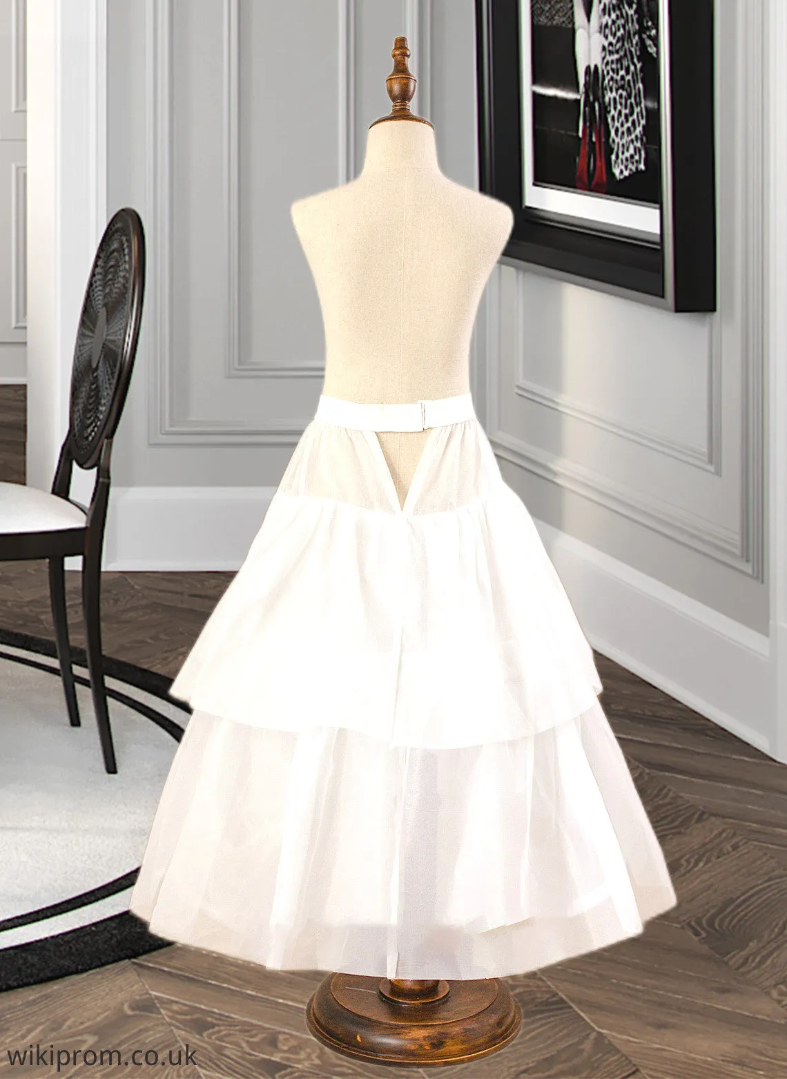 Alisha Ball-Gown/Princess Scoop Neck Floor-Length Tulle Junior Bridesmaid Dress With Sash Beading Bow(s) SWKP0013545