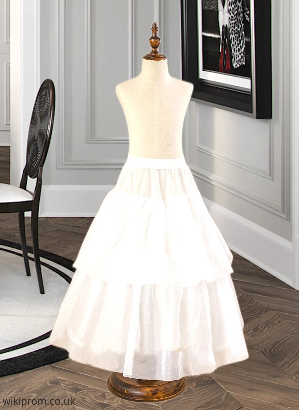 Alisha Ball-Gown/Princess Scoop Neck Floor-Length Tulle Junior Bridesmaid Dress With Sash Beading Bow(s) SWKP0013545