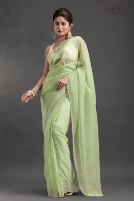 Amaryllis - Designer Chiffon Silk Saree