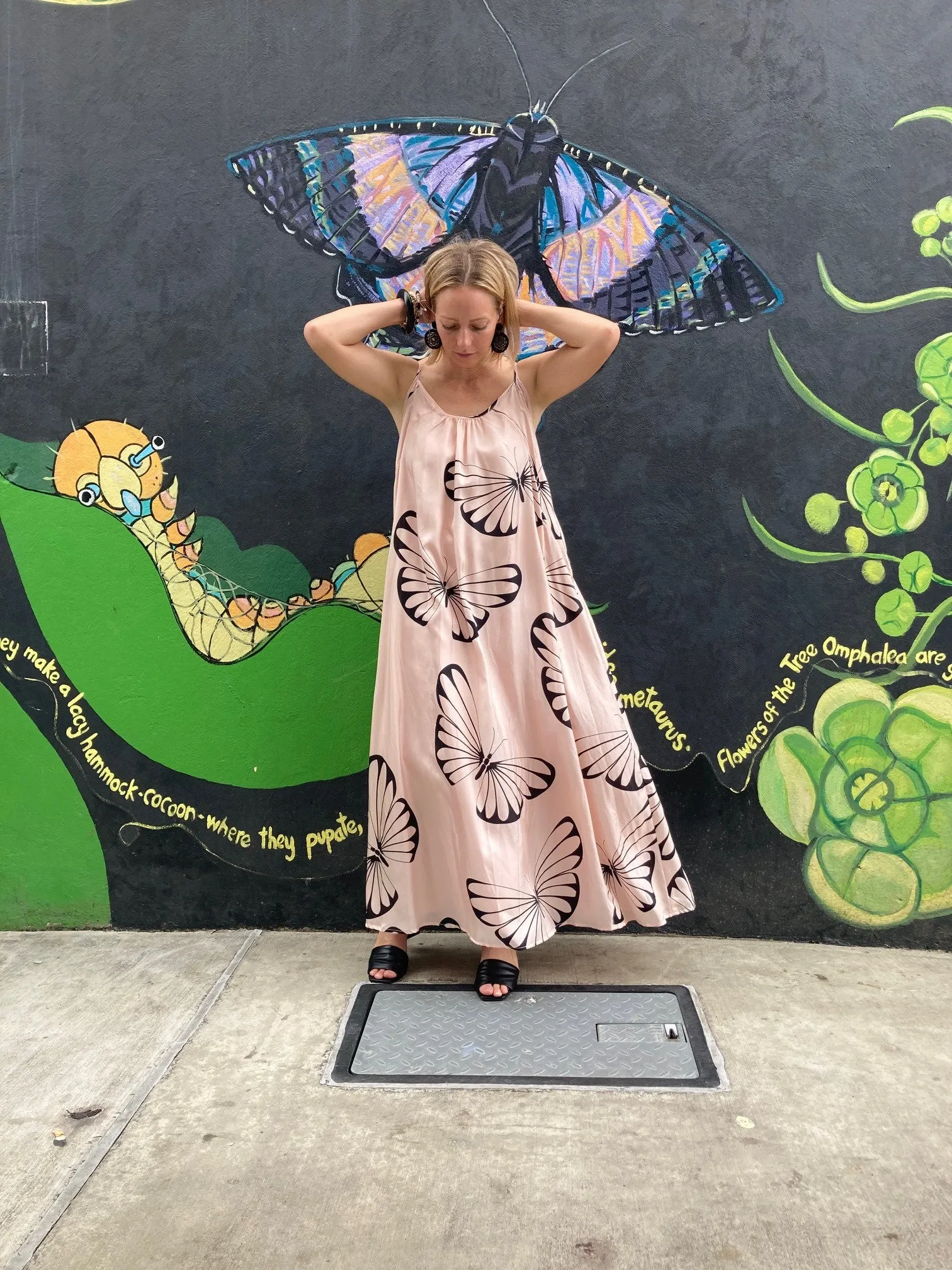 Arch Dress Pink Butterflies