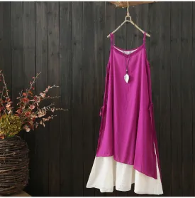AUTUMN DOUBLE LAYER SLIP DRESS