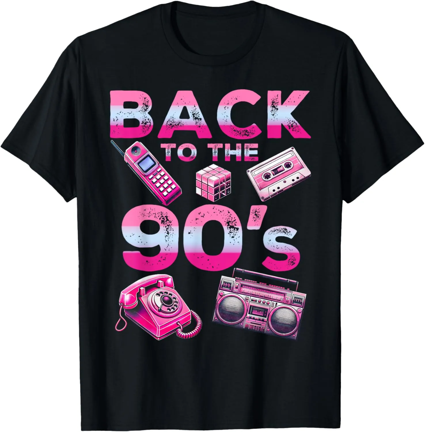 Back To 90's 1990s Vintage Style Nineties Retro Party T-Shirt
