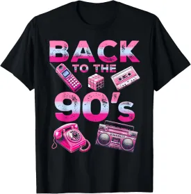 Back To 90's 1990s Vintage Style Nineties Retro Party T-Shirt