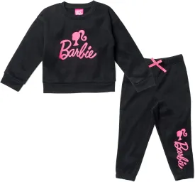 Barbie French Terry Sweatshirt and Jogger Pants Set Girls' track suit