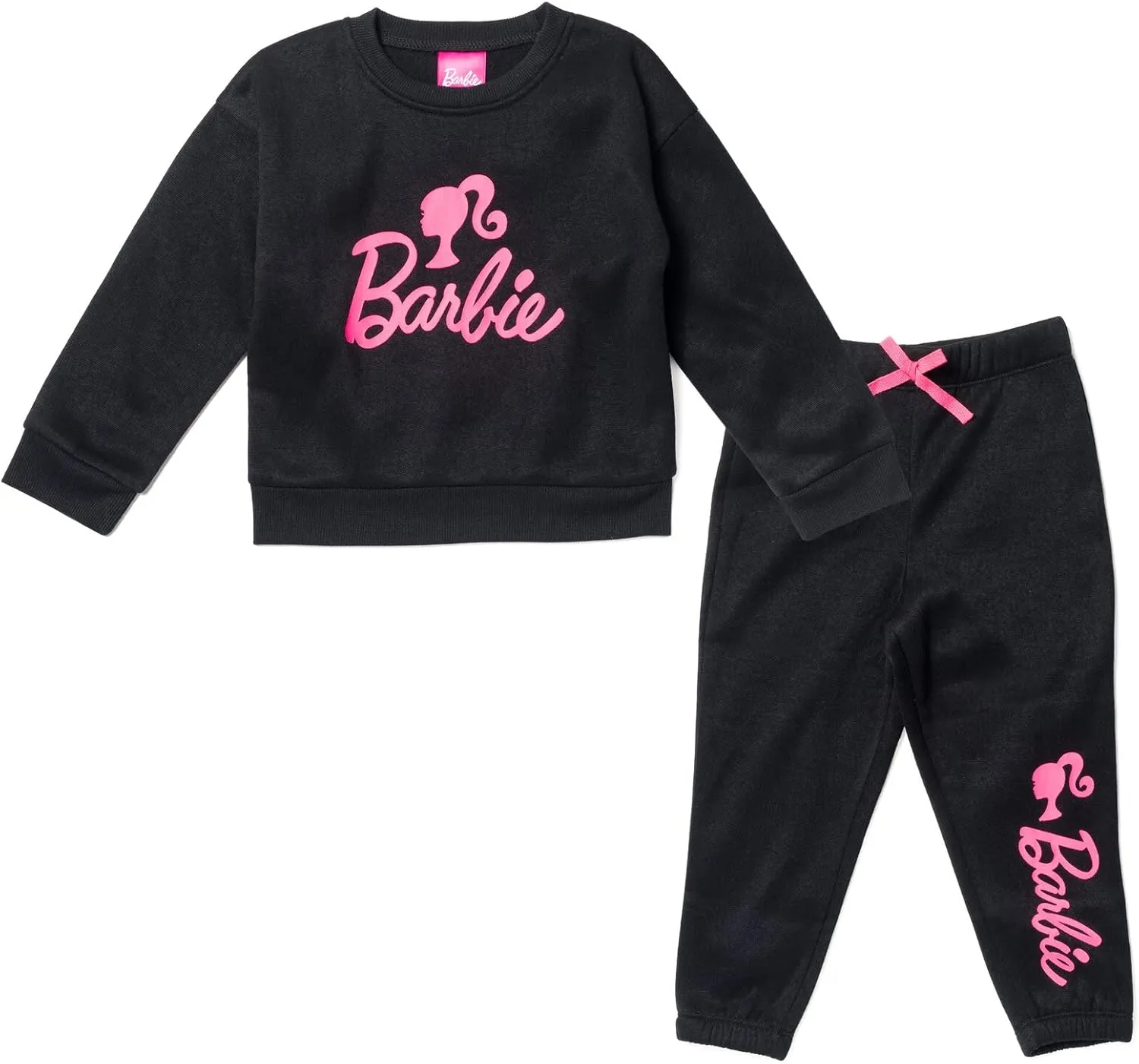 Barbie French Terry Sweatshirt and Jogger Pants Set Girls' track suit