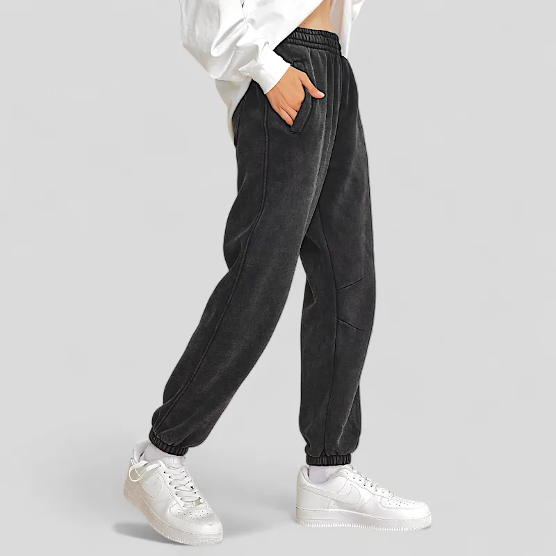 Batik washed heavy fleece joggers