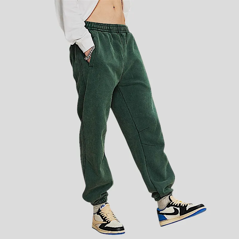 Batik washed heavy fleece joggers