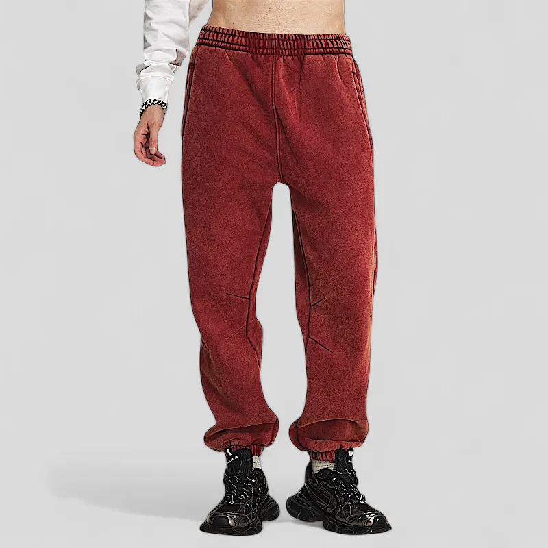 Batik washed heavy fleece joggers