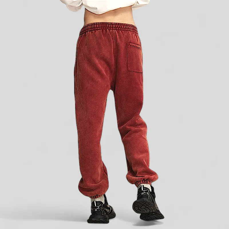 Batik washed heavy fleece joggers