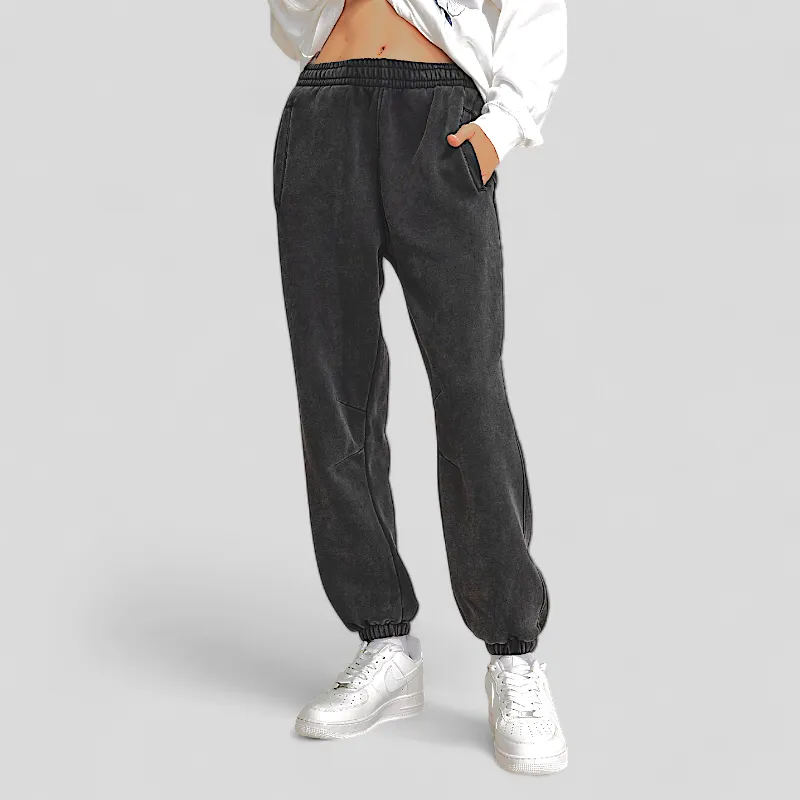 Batik washed heavy fleece joggers