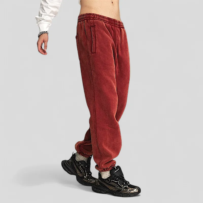 Batik washed heavy fleece joggers