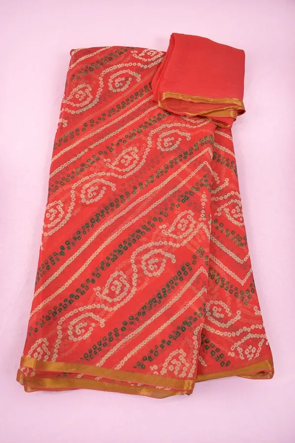 Beautiful Chundad Chiffon Saree