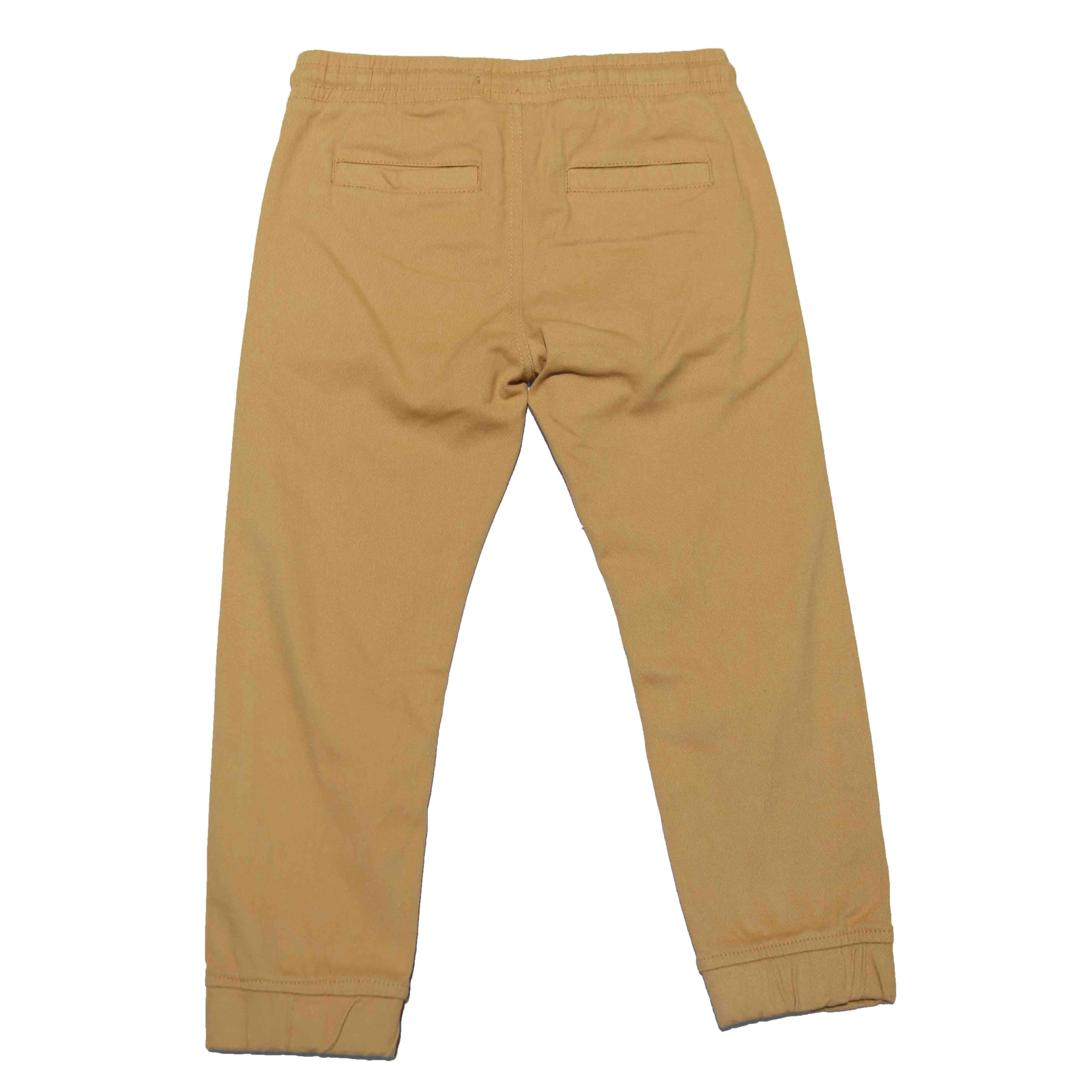 Beige Elastic Waist Jogger