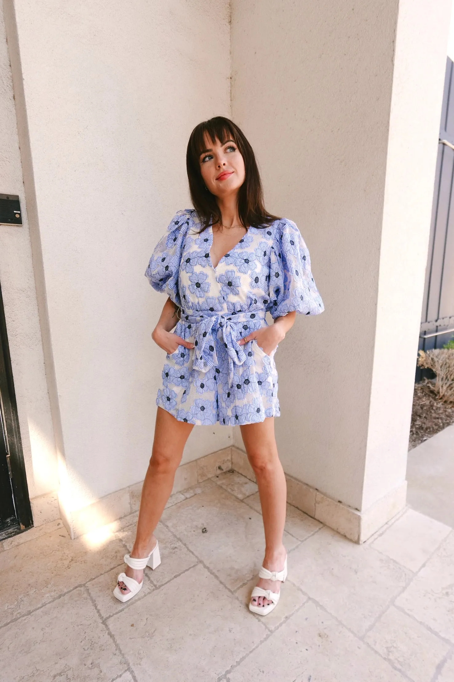 Buddylove Julia Short Sleeve Romper - Blue Lagoon