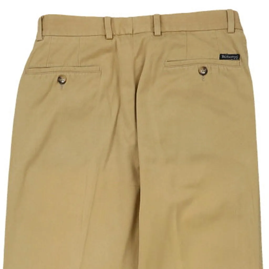 Burberry Trousers - 29W UK 10 Beige Cotton