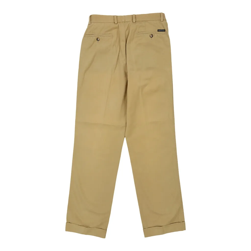 Burberry Trousers - 29W UK 10 Beige Cotton