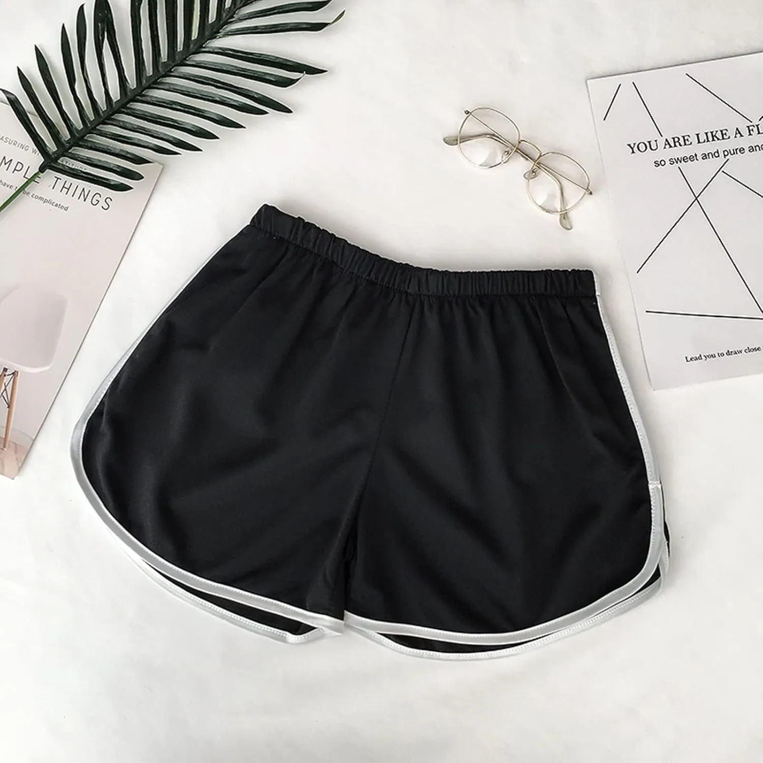Cameway 4 Pack Women's Cotton Yoga Dance Short Pants Sport Shorts Summer Athletic Cycling Hiking Sports Shorts