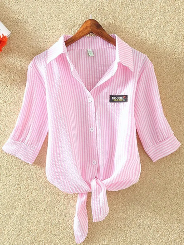 Chiffon Casual Short Sleeve Blouse