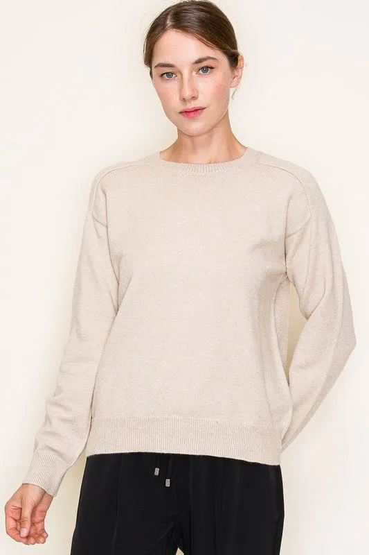 Cozy Chic Lightweight Knit Sweater – Beige