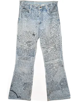 Customised Bootcut Light Wash Jeans - W30 L31
