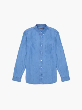 Denim Long Sleeve Oxford Shirt