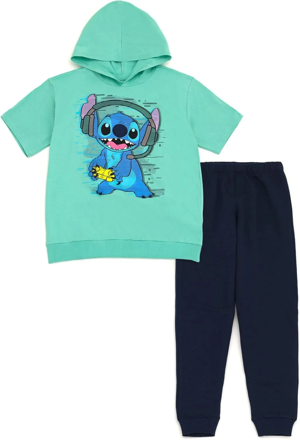 Disney Junior Hooded T-Shirt and Fleece Jogger Pants Outfit Set Infant to Big Kid Sizes (12 Months - 14-16)