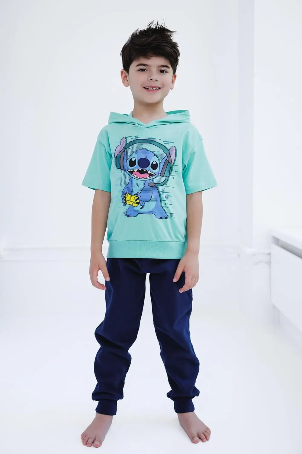 Disney Junior Hooded T-Shirt and Fleece Jogger Pants Outfit Set Infant to Big Kid Sizes (12 Months - 14-16)