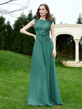 Elegant Illusion Lace Appliqued Dress With Buttons Peacock Plus Size