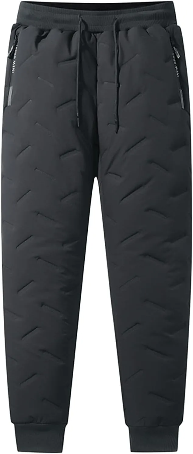 Fleece Active's Unisex Waterproof Pants Sherpa Lined Sweatpants Snow Pants for Men for Winter Sports Outdoor Activities