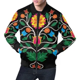 Floral Beadwork-03 Bomber Jacket for Men