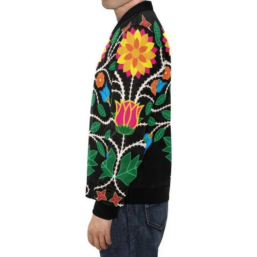 Floral Beadwork-03 Bomber Jacket for Men