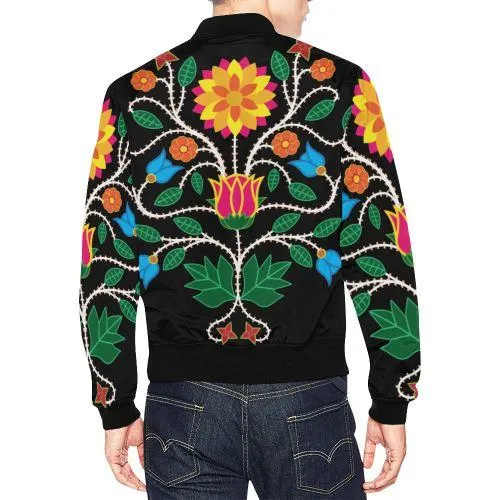 Floral Beadwork-03 Bomber Jacket for Men