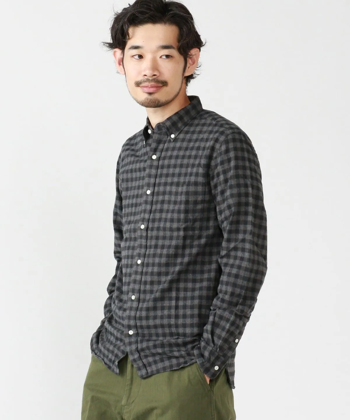 Gingham Check Shirt - Grey