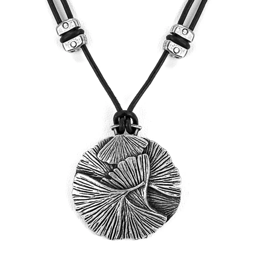 Ginkgo Leaf Jewelry Set, Necklace & Earrings