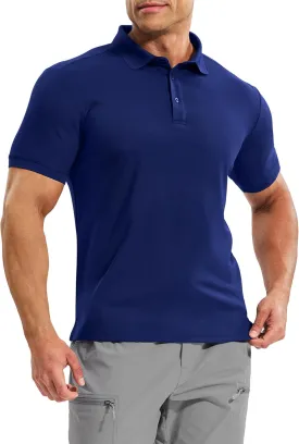 Haimont Mens Polo Shirts Dry Fit Performance Collared Shirts Short Sleeve Casual Moisture Wicking Shirts