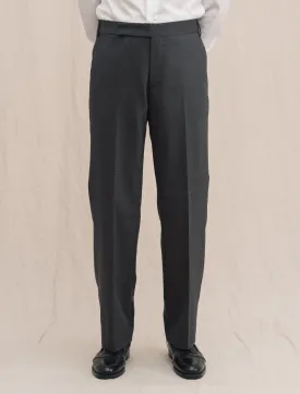High Waisted Wool Trousers Grey