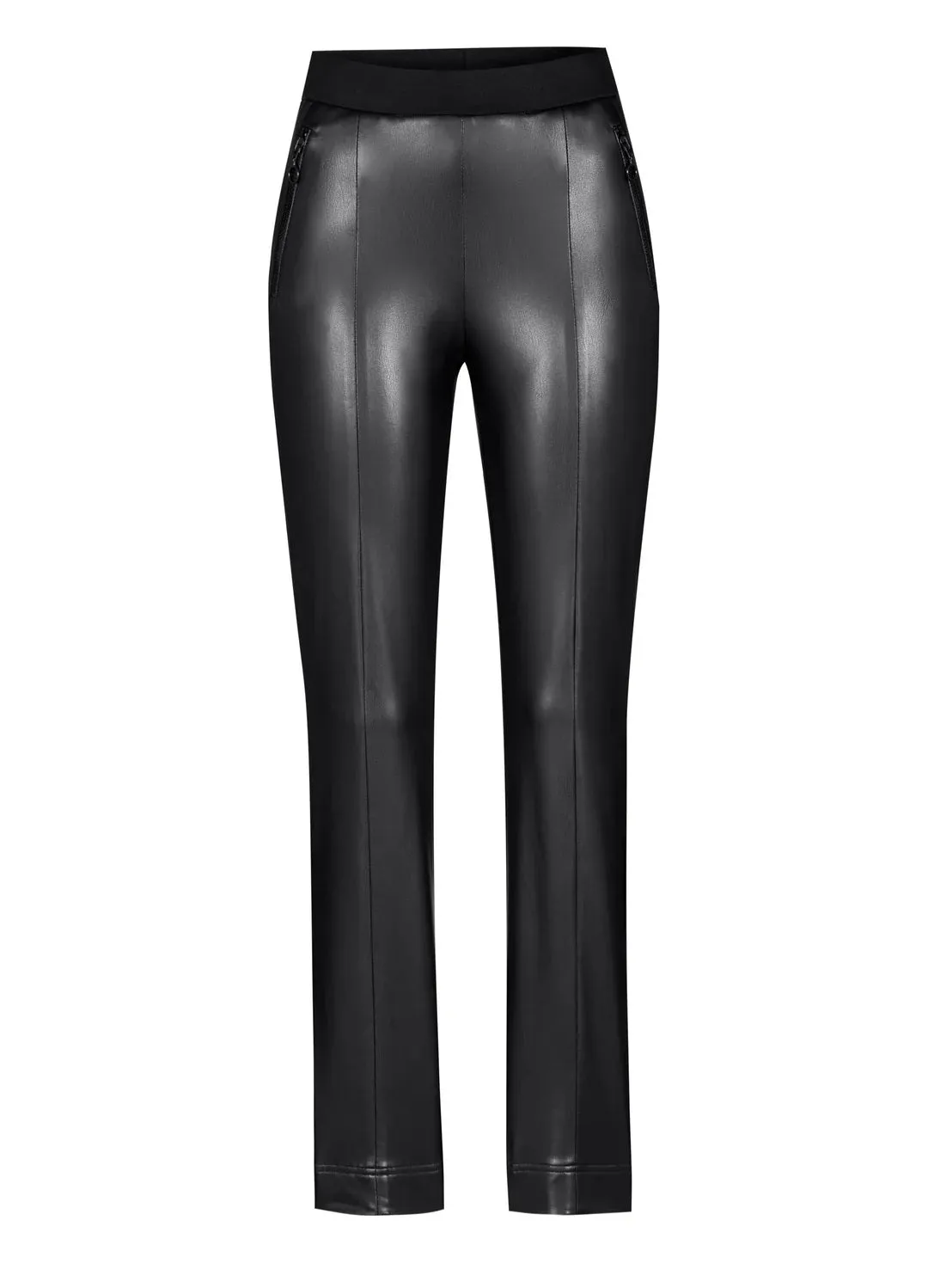 Imilia Stretch Trouser with Faux Leather