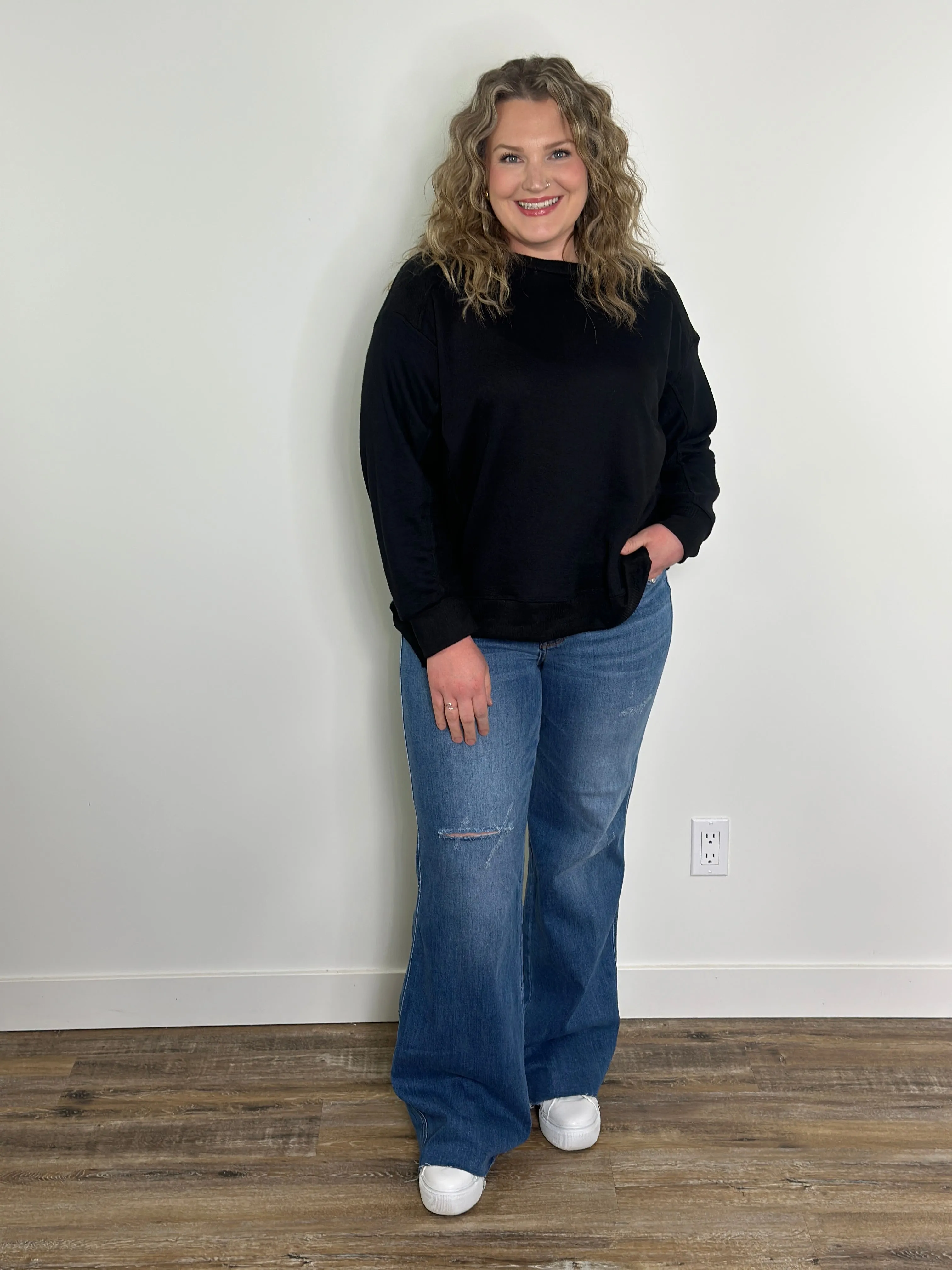 Judy Blue Retro Wide Leg Jean with Optional Cuff (sizes 0/24-24W)