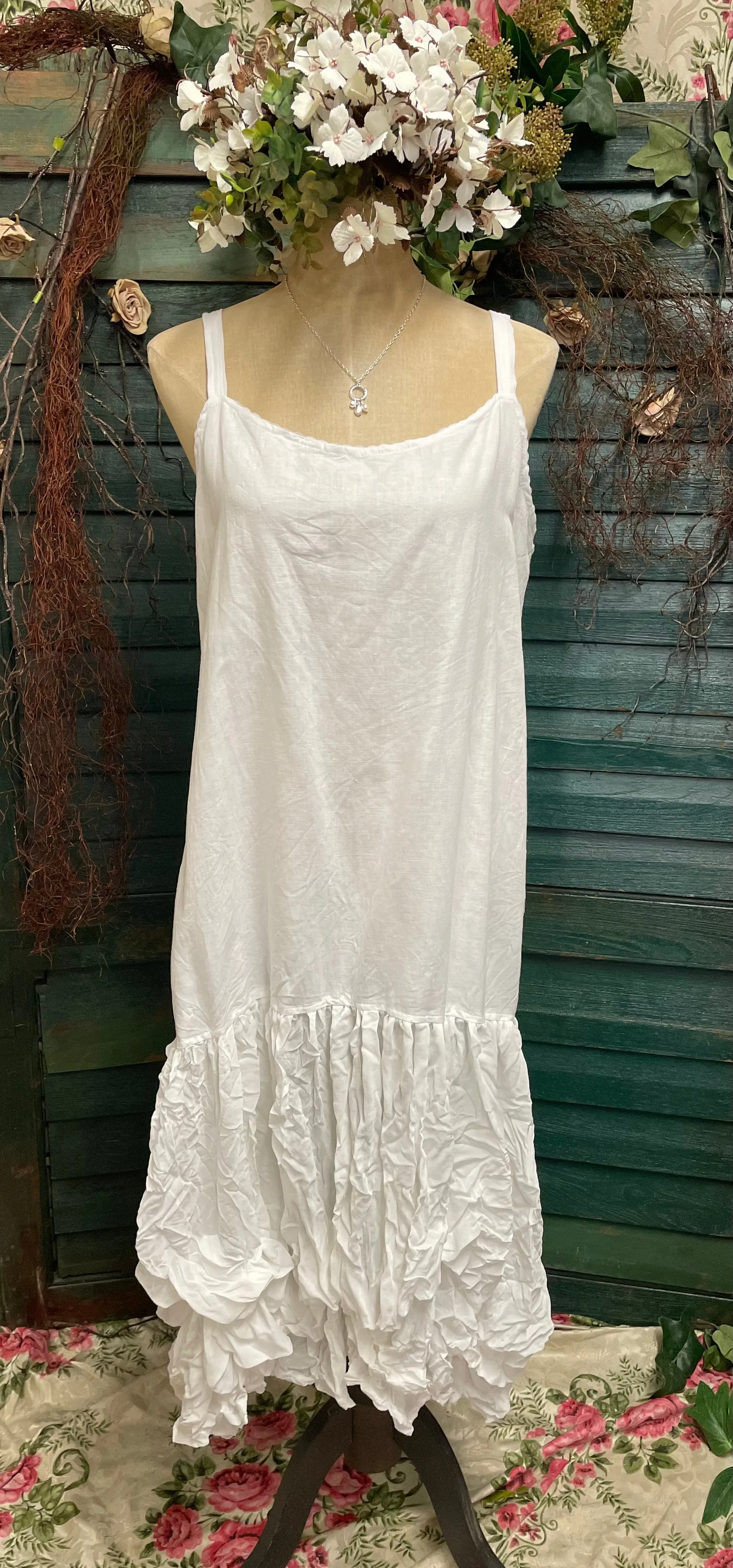 Linen slip dress