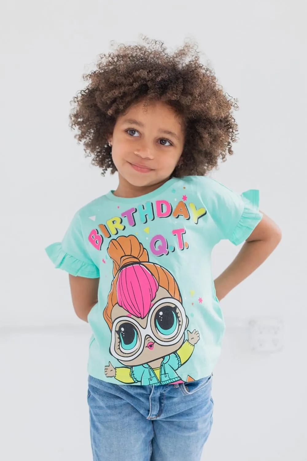 L.O.L. Surprise! Diva Bon Bon Queen Bee Neon QT Birthday Girls T-Shirt Little Kid to Big Kid