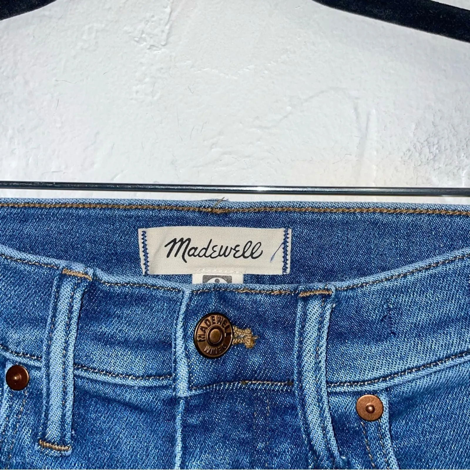Madewell Stovepipe Slim Straight High Rise Jeans (25)