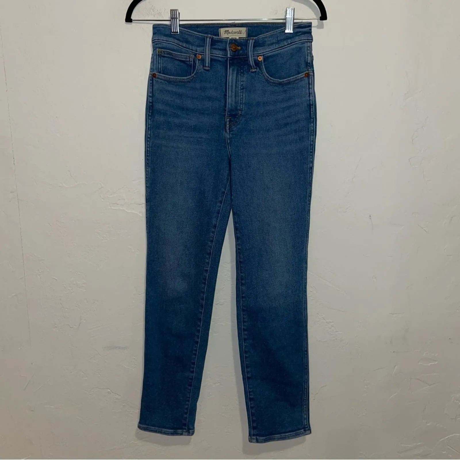 Madewell Stovepipe Slim Straight High Rise Jeans (25)