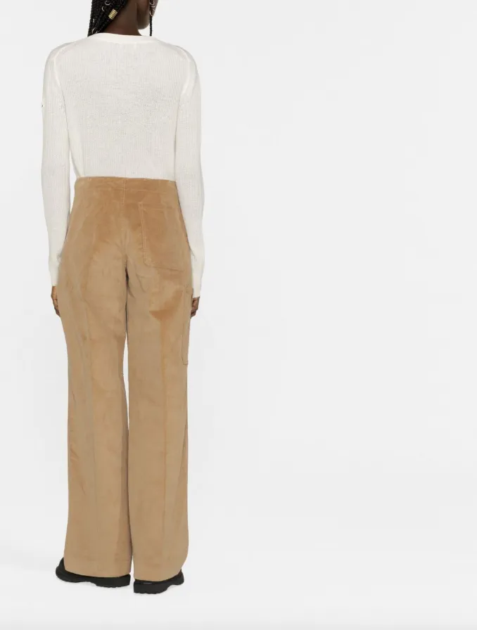 Moncler high-waisted straight trousers