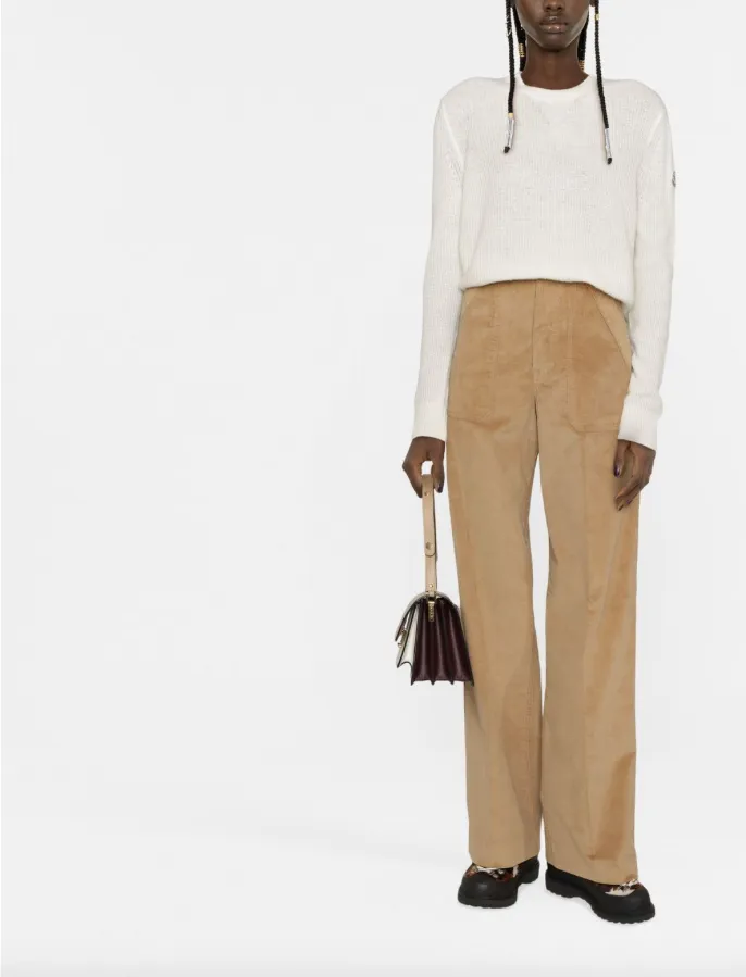Moncler high-waisted straight trousers