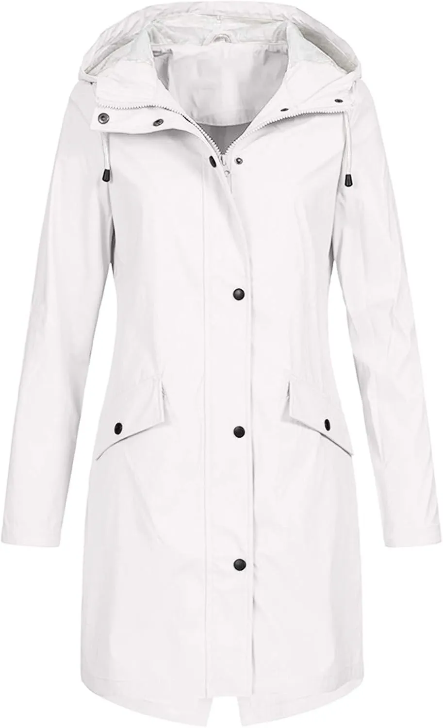 Rain Jackets for Women Oversized Waterproof Long Raincoats Windbreaker Casual Lightweight Outdoor Hooded Trench Coats