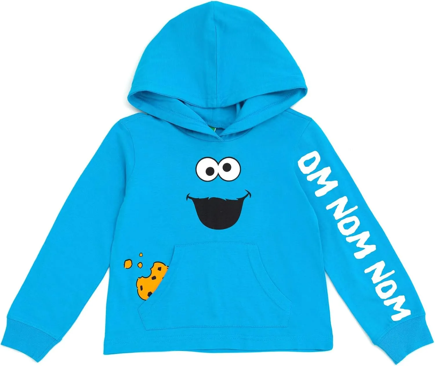 Sesame Street Cookie Monster Toddler Boys Hooded Matching Family Cosplay Long Sleeve T-Shirt Blue 4T