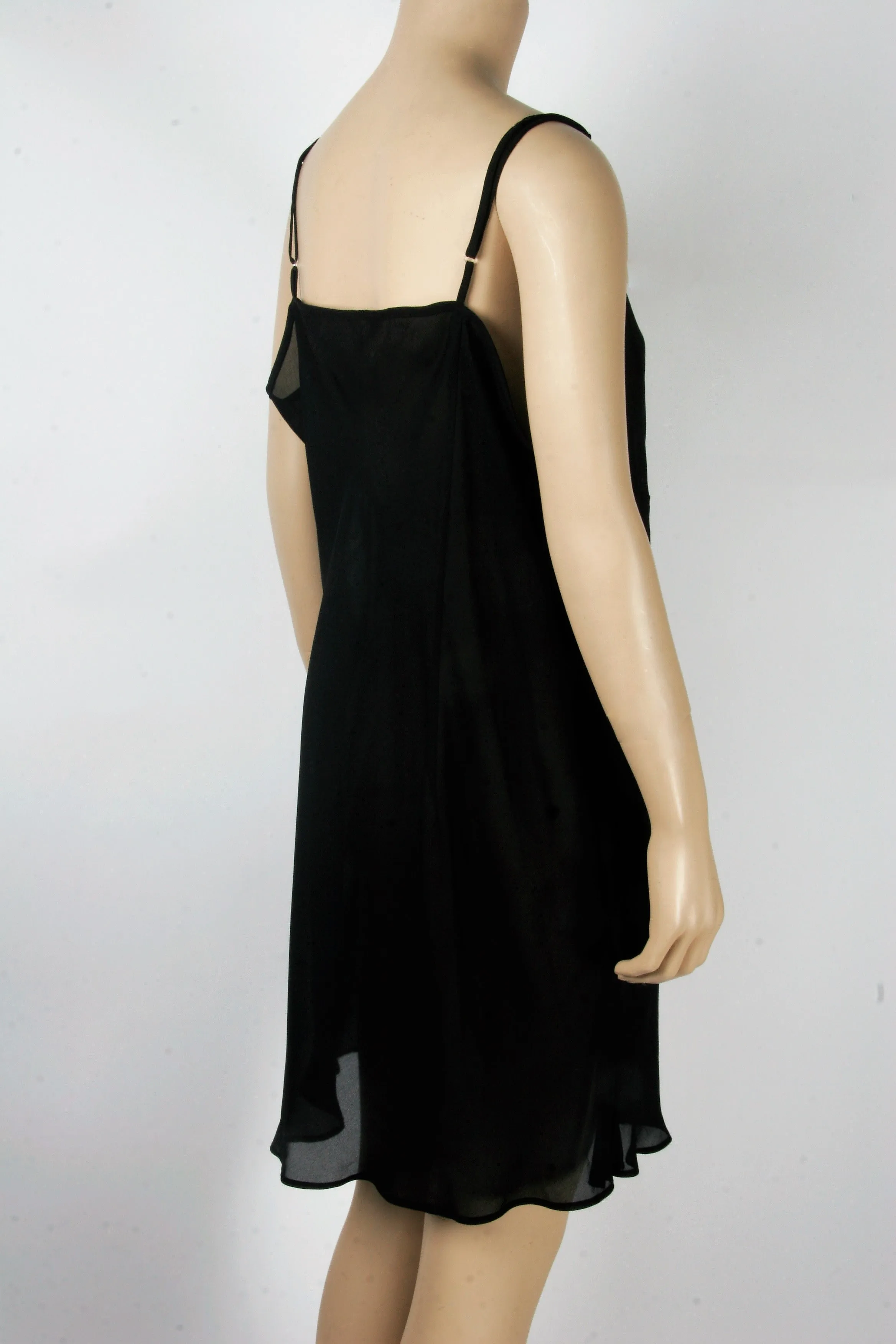 Sheer Chiffon Slip Dress-Size Medium