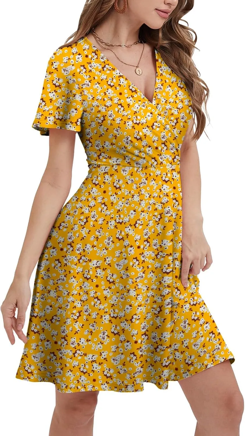 Summer Dresses for Women 2025 Spring Break Essentials Floral Sundresses Elegant Classy Clothes Fashion Outfit Plus Size