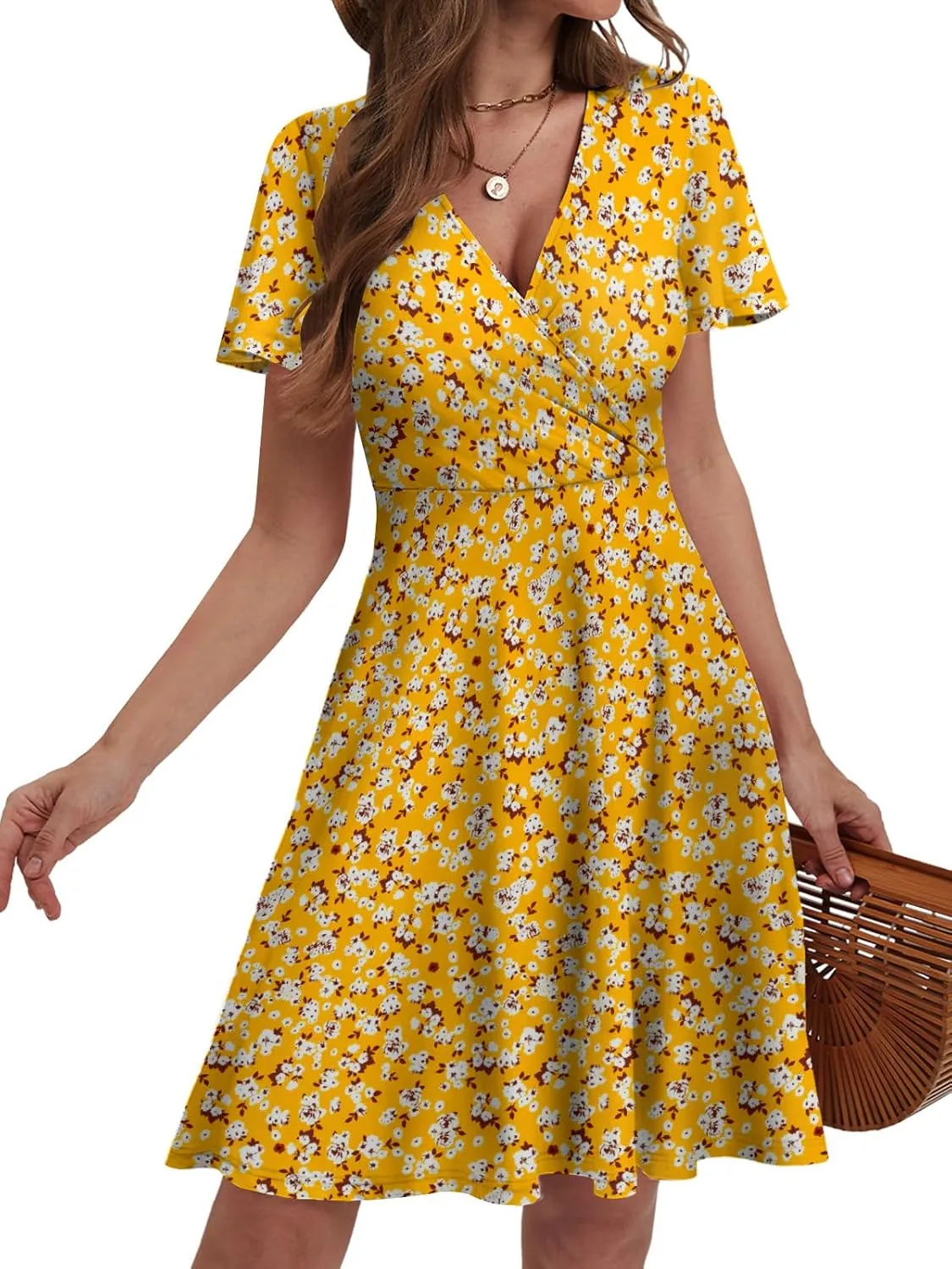 Summer Dresses for Women 2025 Spring Break Essentials Floral Sundresses Elegant Classy Clothes Fashion Outfit Plus Size